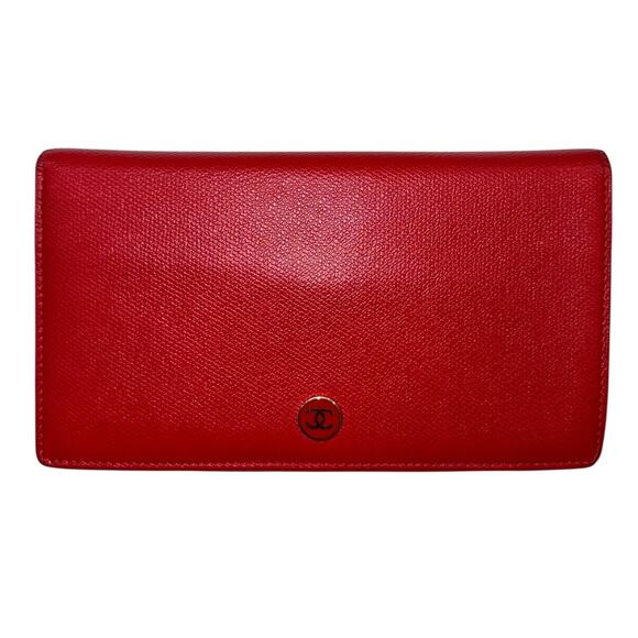 Chanel Red Caviar Long Flap Wallet - Picture 1 of 12